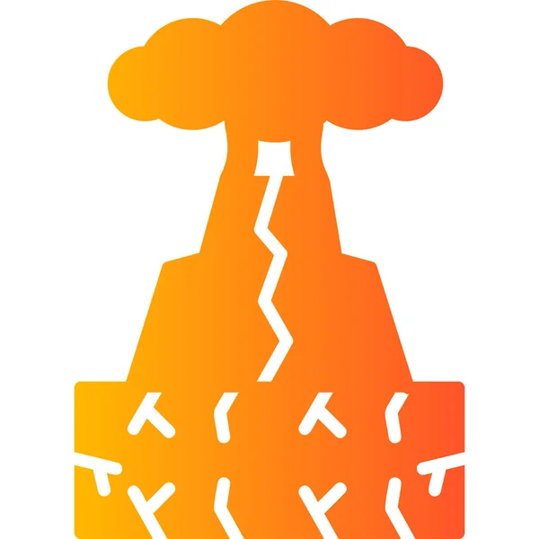 火山のWebアイコン 簡単なイラスト — ストックベクタ