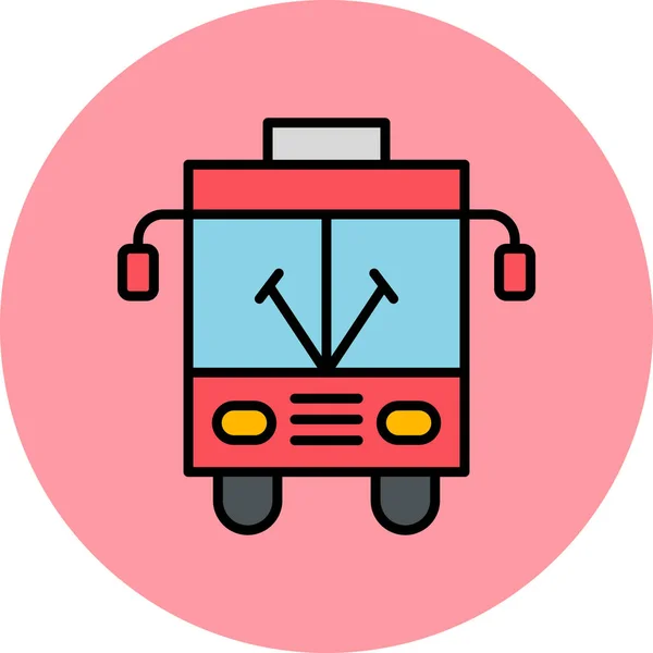 School Bus Modern Icon Vector Illustration — Stock Vector
