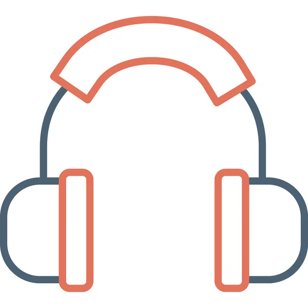 Auriculares Icono Web Ilustración Simple — Archivo Imágenes Vectoriales