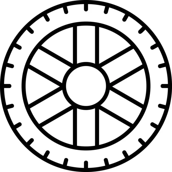 Wheel Web Icon Simple Illustration — Stock Vector