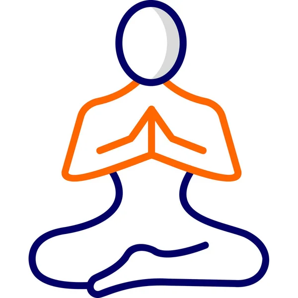 Meditation Symbol Vektor Illustration — Stockvektor