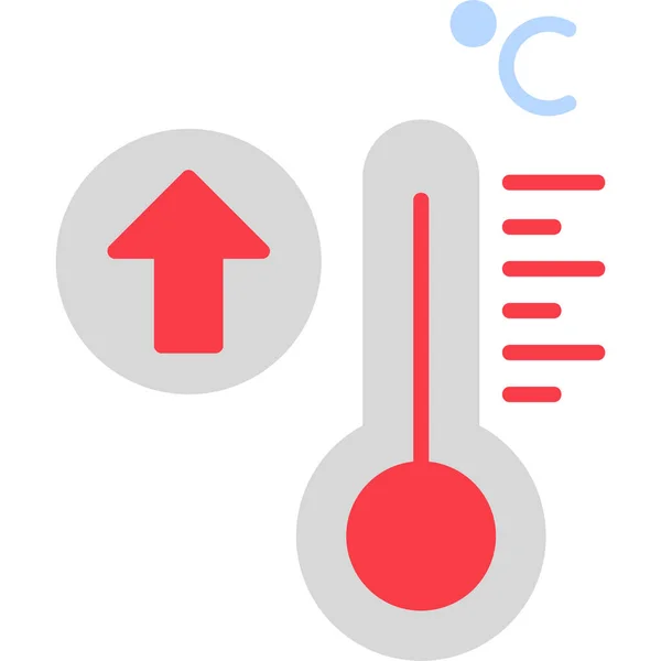 Temperatura Icono Web Diseño Simple — Vector de stock