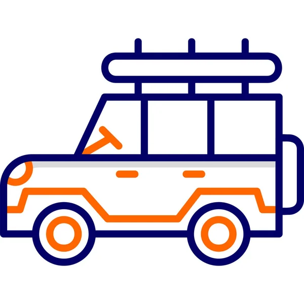 Coche Safari Icono Web Ilustración Simple — Archivo Imágenes Vectoriales