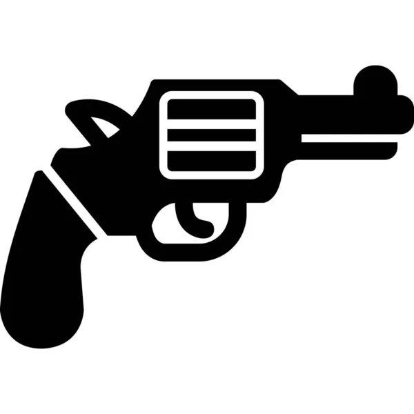 Pistola Icono Web Ilustración Simple — Vector de stock