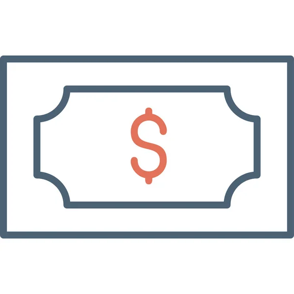 お金と金融の概念シンプルなアウトラインベクトルデザイン — ストックベクタ