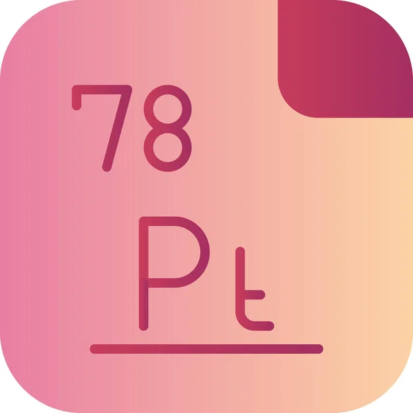 Platinum Mendeleev Periodisk Tabellikon — Stock vektor