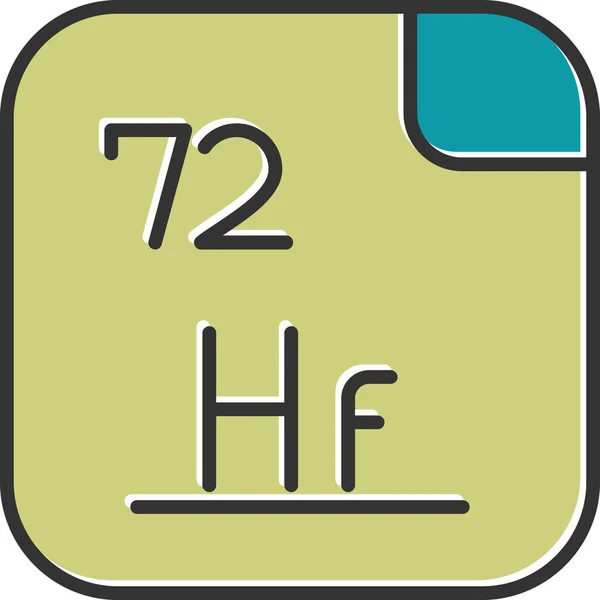 Hafnium Ist Ein Chemisches Element Mit Dem Symbol Und Der — Stockvektor