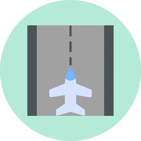 Runway Modern Icon Vector Illustration — Stock Vector