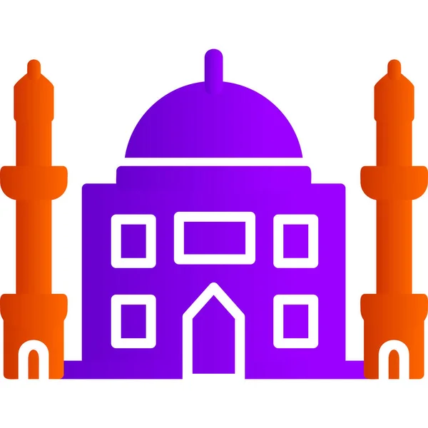 Mosque Building Simple Design — Stock Vector