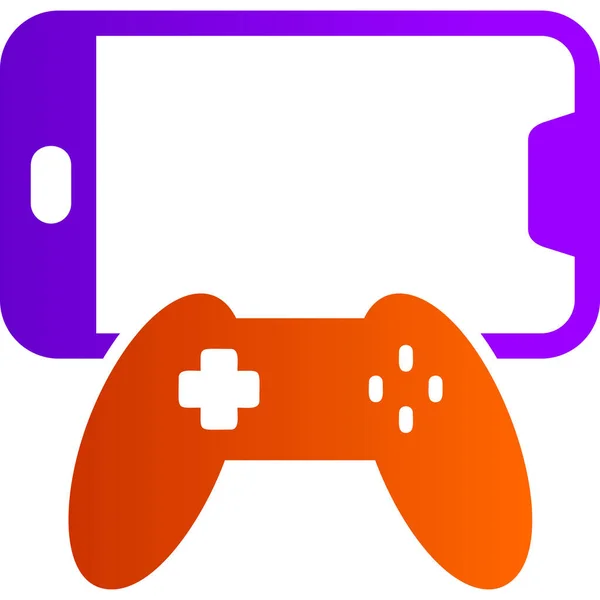 Spiel Joystick Und Mobile Digitale Illustration Des Smartphone Geräts — Stockvektor