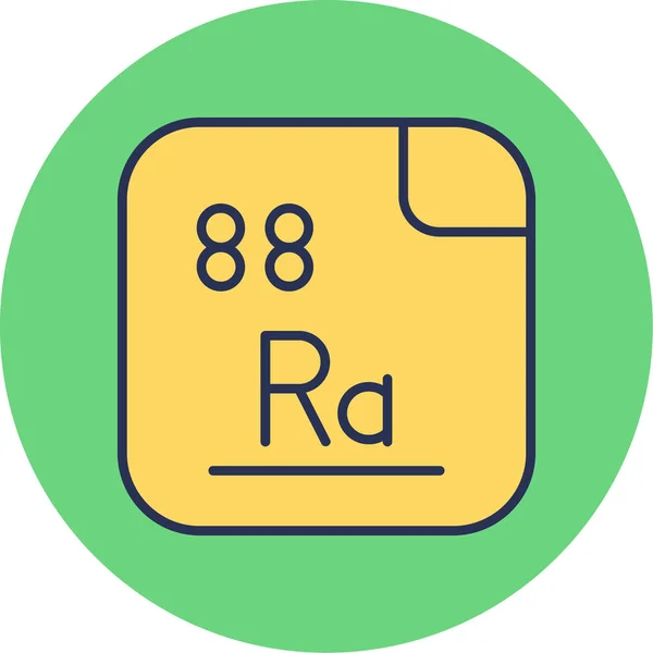 Radium Chemisch Element Web Eenvoudige Illustratie — Stockvector