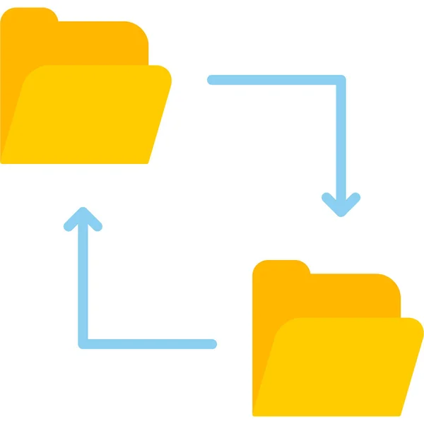 ファイルXchangeのアイコンベクトル図 — ストックベクタ