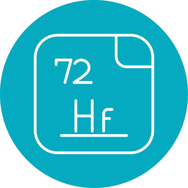 Hafn Jest Pierwiastkiem Chemicznym Symbolu Liczbie Atomowej Lśniący Srebrzysto Szary — Wektor stockowy