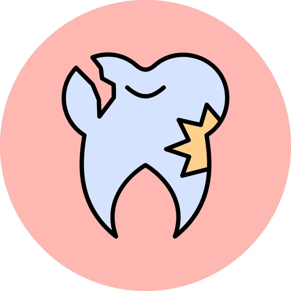 Graphic Cartoon Art Illustration Caries Tooth — стоковый вектор