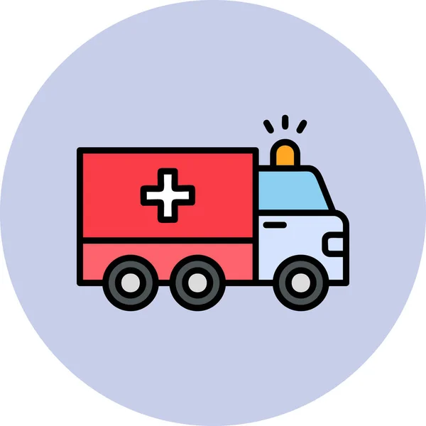 Ambulanza Icona Web Semplice Illustrazione — Vettoriale Stock