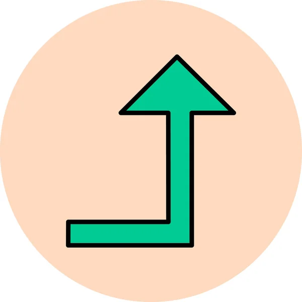 Icono Flecha Signo Vector Ilustración — Vector de stock