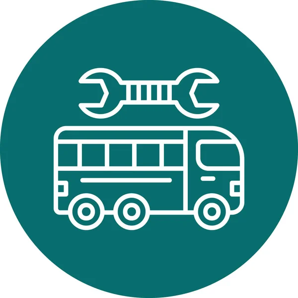 Repareren Bus Modern Icoon Vector Illustratie — Stockvector