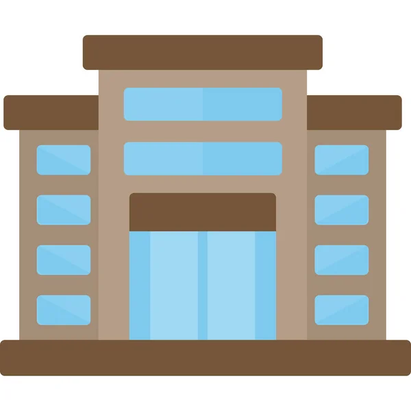 Centrum Handlowe Supermarket Web Ikona Prosta Ilustracja — Wektor stockowy