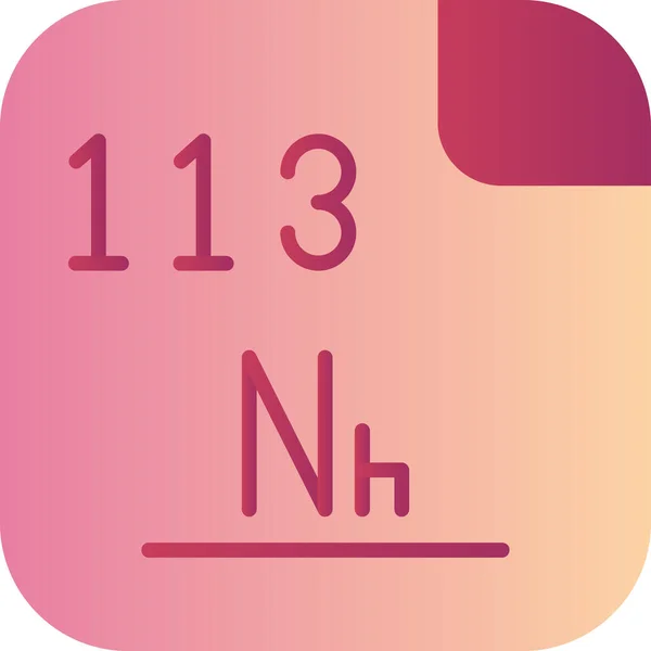 Nihonium Ist Ein Synthetisches Chemisches Element Mit Dem Symbol Und — Stockvektor