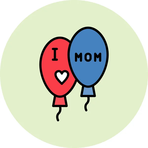 Ballons Icône Web Illustration Simple — Image vectorielle