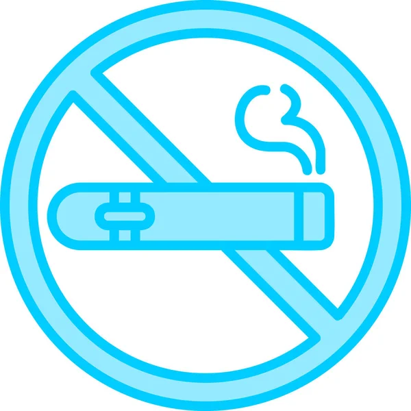 Ningún Signo Cigarro Icono Web Ilustración Simple — Archivo Imágenes Vectoriales