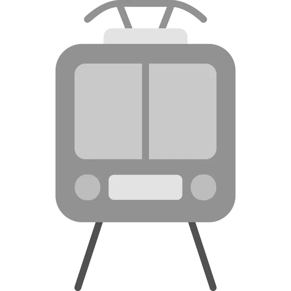 Web Simple Illustration Tram Icon — Stock Vector