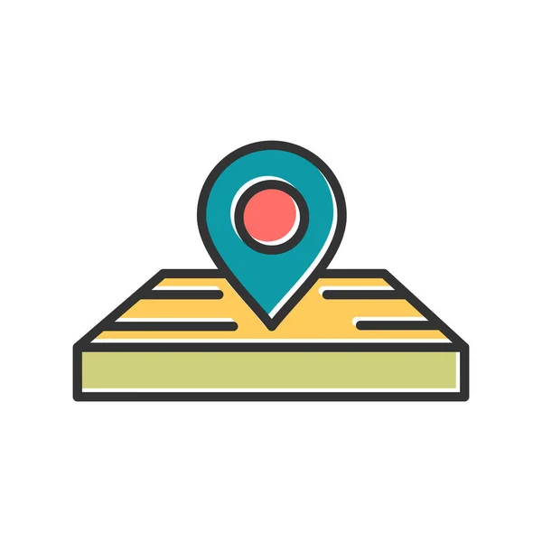 Gps Location Pin Web Icon Simple Illustration — Stok Vektör