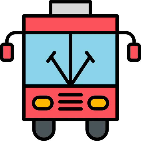 Современная Икона Школьного Автобуса Векторная Иллюстрация — стоковый вектор
