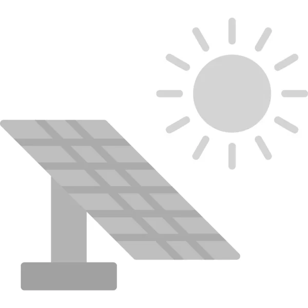 Icono Energía Solar Ilustración Vectorial — Vector de stock