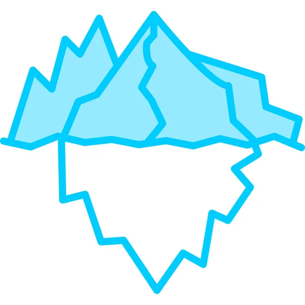 Iceberg Ikon Desain Modern Ilustrasi - Stok Vektor