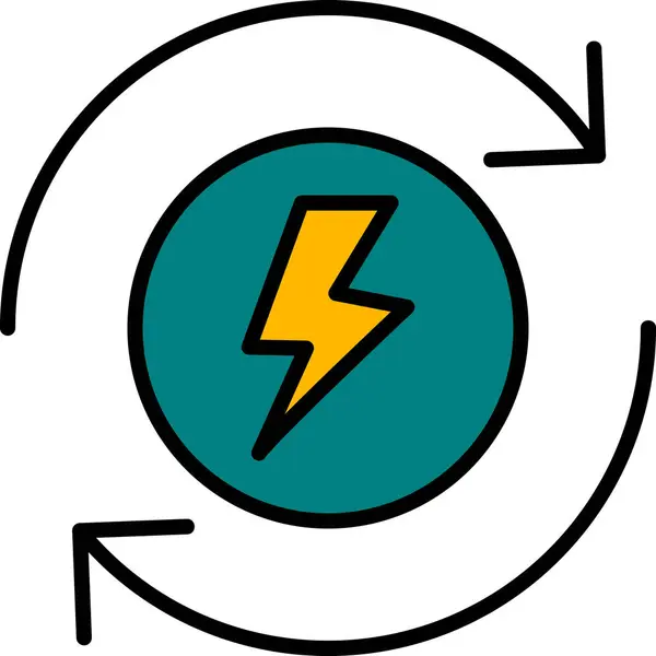 Vector Illustration Lightning Icon — Stock Vector