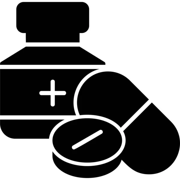 Медицинские Таблетки Значок Простой Иллюстрации — стоковый вектор