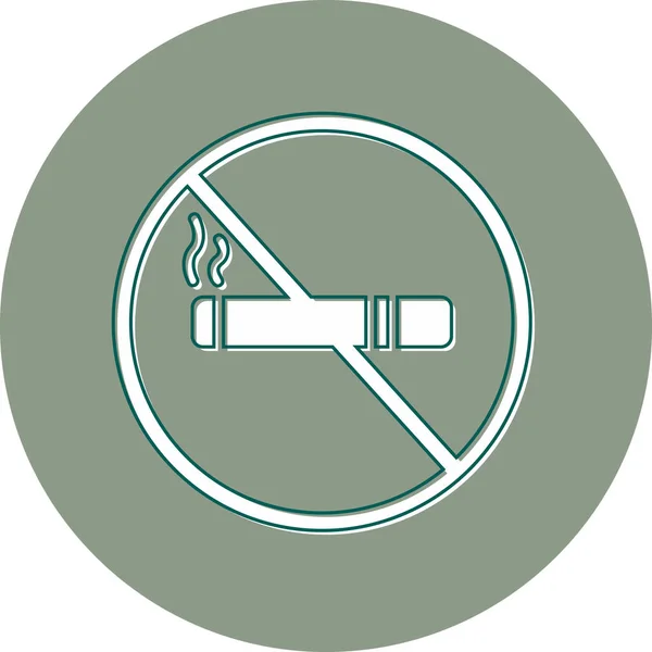 Fumar Icono Aislado Fondo Abstracto — Archivo Imágenes Vectoriales