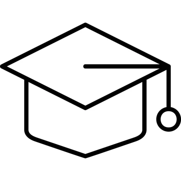 Mortarboard Ikon Vektor Illustration – Stock-vektor