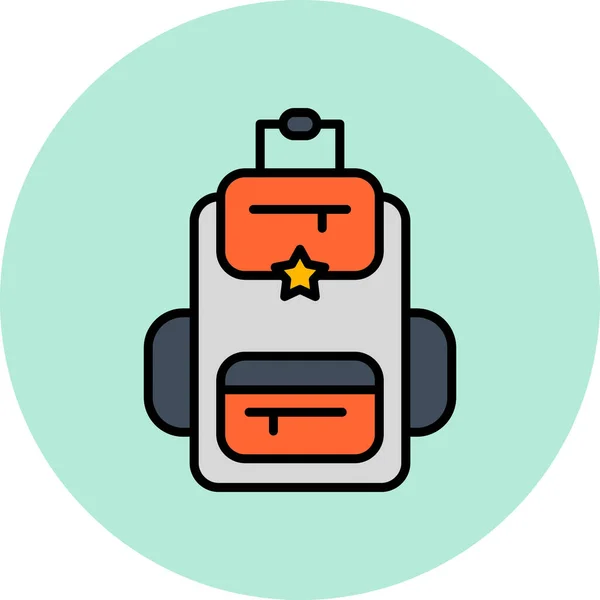 Rucksack Symbol Vektor Illustration — Stockvektor