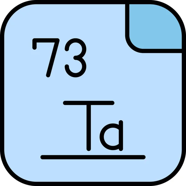 Tantale Élément Chimique Mendeleev Icône Tableau Périodique — Image vectorielle