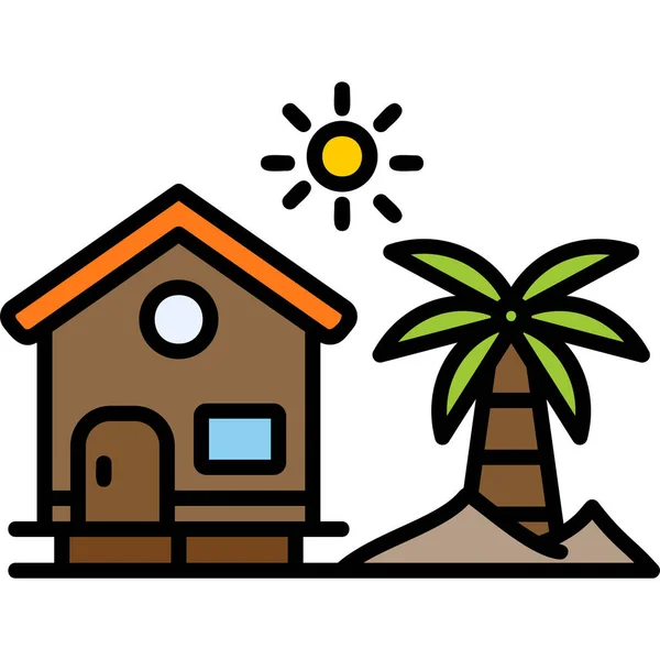 Casa Icono Web Ilustración Simple — Vector de stock