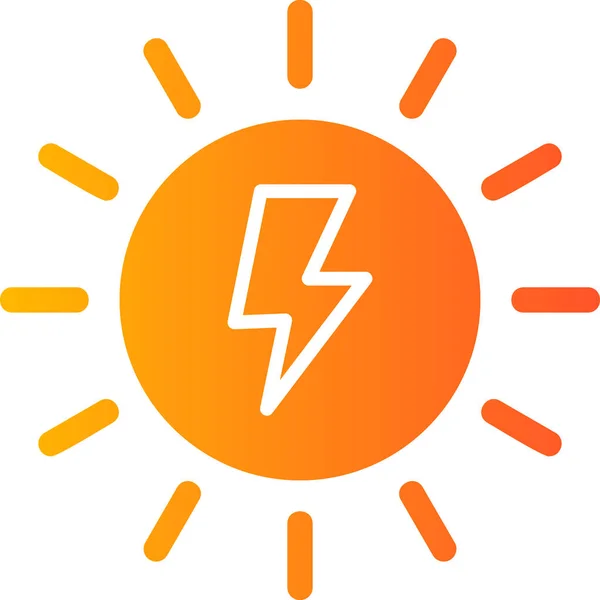Solar Power Vector Line Icon — Stock Vector