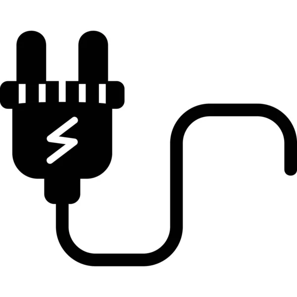 Jednoduchá Ilustrace Ikony Plug Web — Stockový vektor