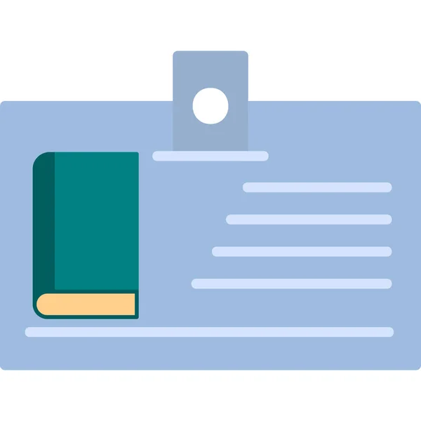 Library Card Prosta Ikona Ilustracji Użytku Osobistego Komercyjnego — Wektor stockowy