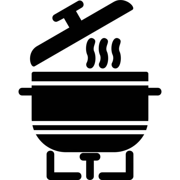 Cozinhar Comida Ilustração Vetor Ícone Web — Vetor de Stock