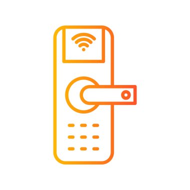 Akıllı Kapı simgesinin vektör çizimi