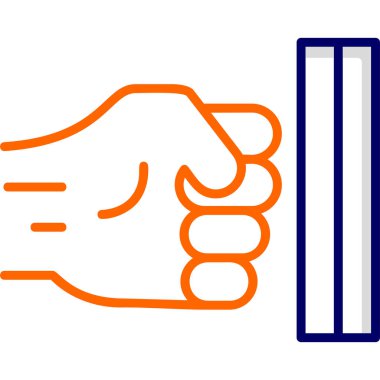 Şiddet ikonu vektör illüstrasyonunu durdur