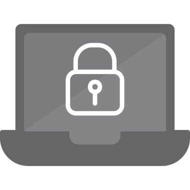 Güvenlik. Web simgesi basit illüstrasyon