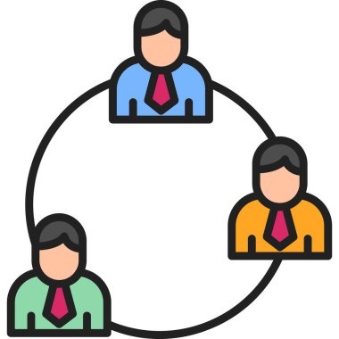 Abstract vector illustration of team work