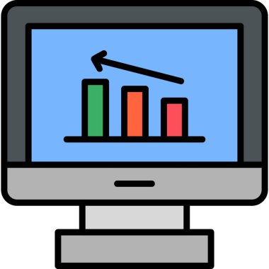 grafik ikonu vektör illüstrasyonu 