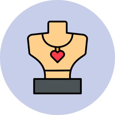 kolye simgesi vektör illüstrasyonu