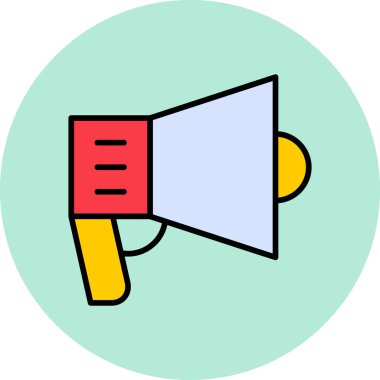 Megafon ikonu vektör illüstrasyonu