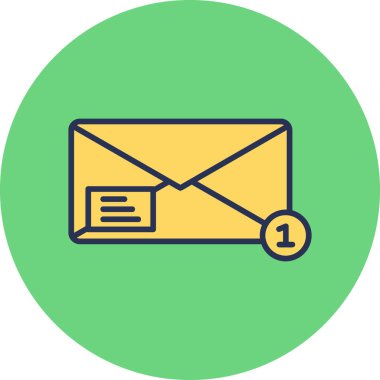 ileti ikonu vektör illüstrasyonu