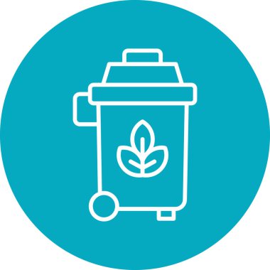 Trash bin icon, vector illustration simple design
